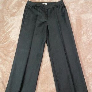 Loft wide leg black pinstripe trousers